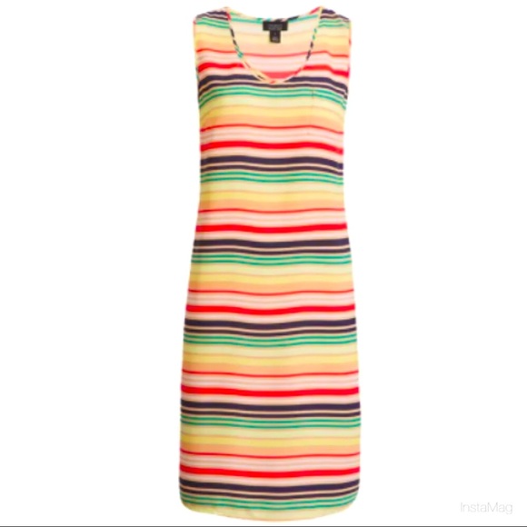 HALOGEN X ATLANTIC-PACIFIC Striped Shift Dress - Picture 2 of 13